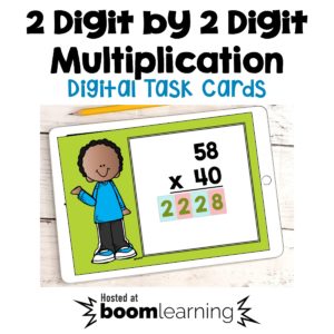 2 Digit by 2 Digit Multiplication BOOM Cards