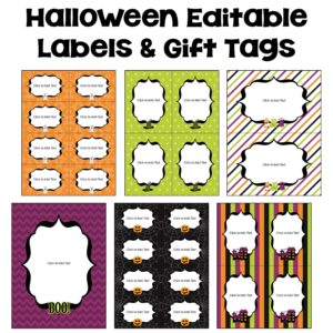Halloween Editable Labels
