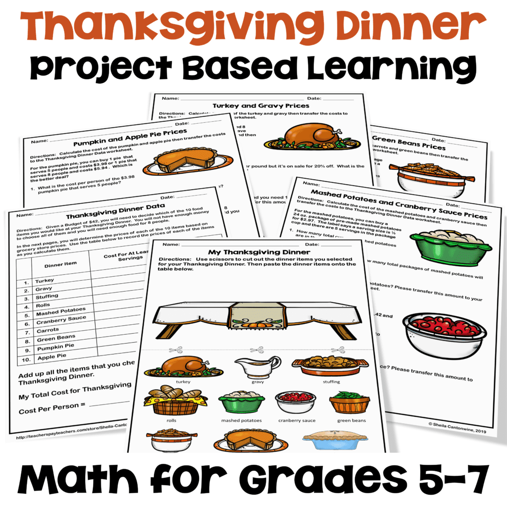 Thanksgiving Dinner Project Based Learning