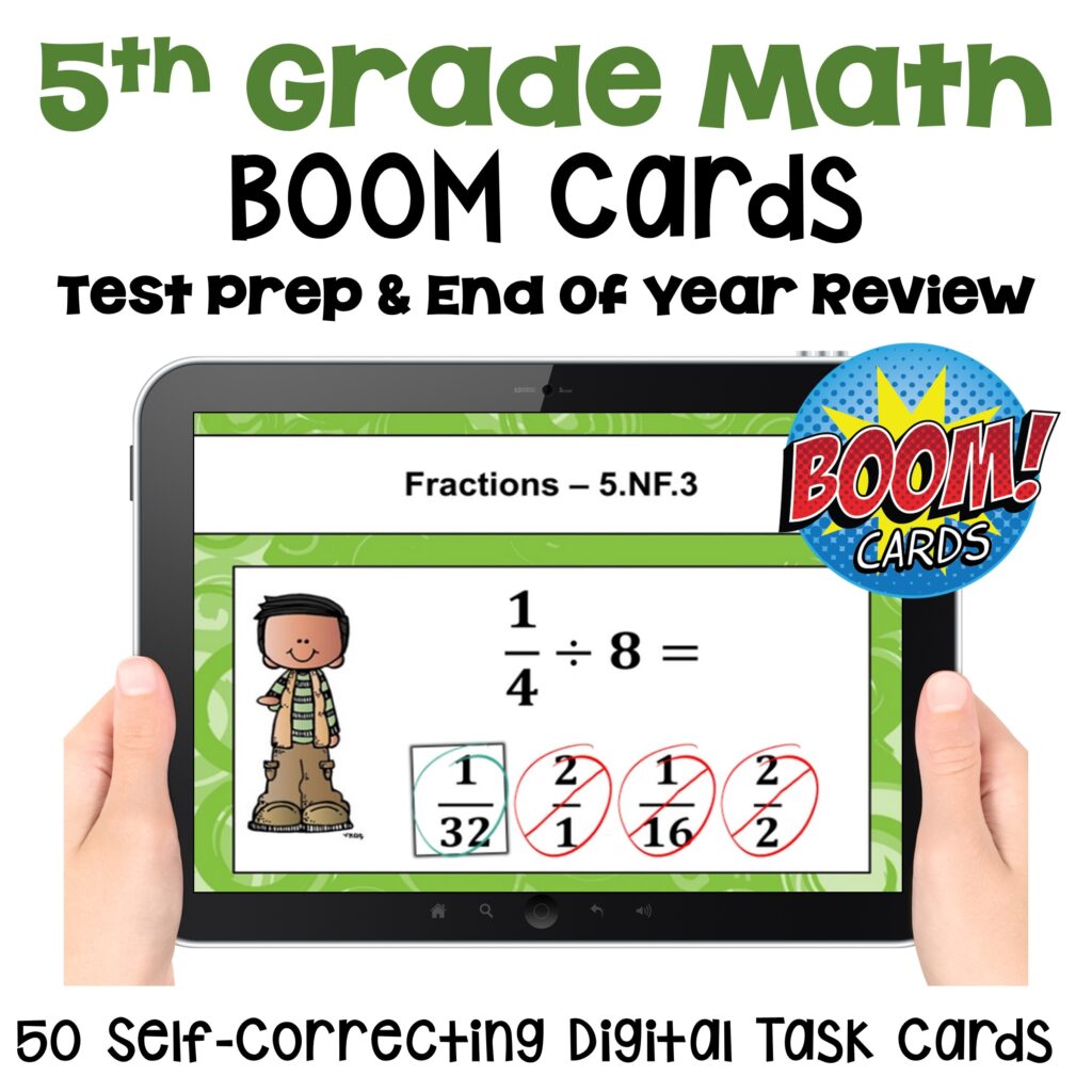 5th Grade Math Review with Boom Cards