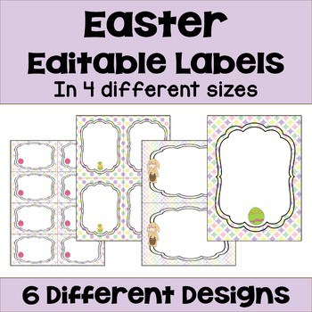 Easter Editable Labels