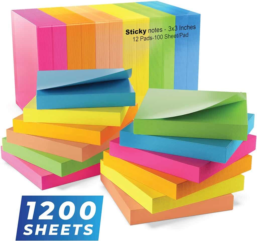sticky notes for classrooms