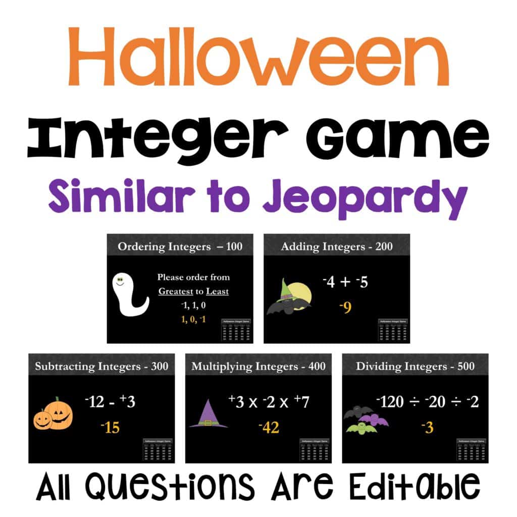 4 Ways to Have Fun Reviewing Integers for Halloween