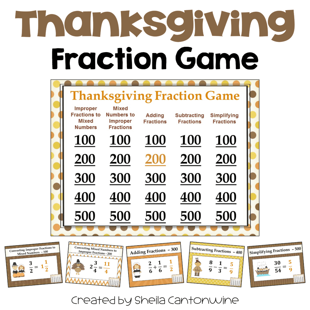 Thanksgiving Activities for Upper Elementary Math