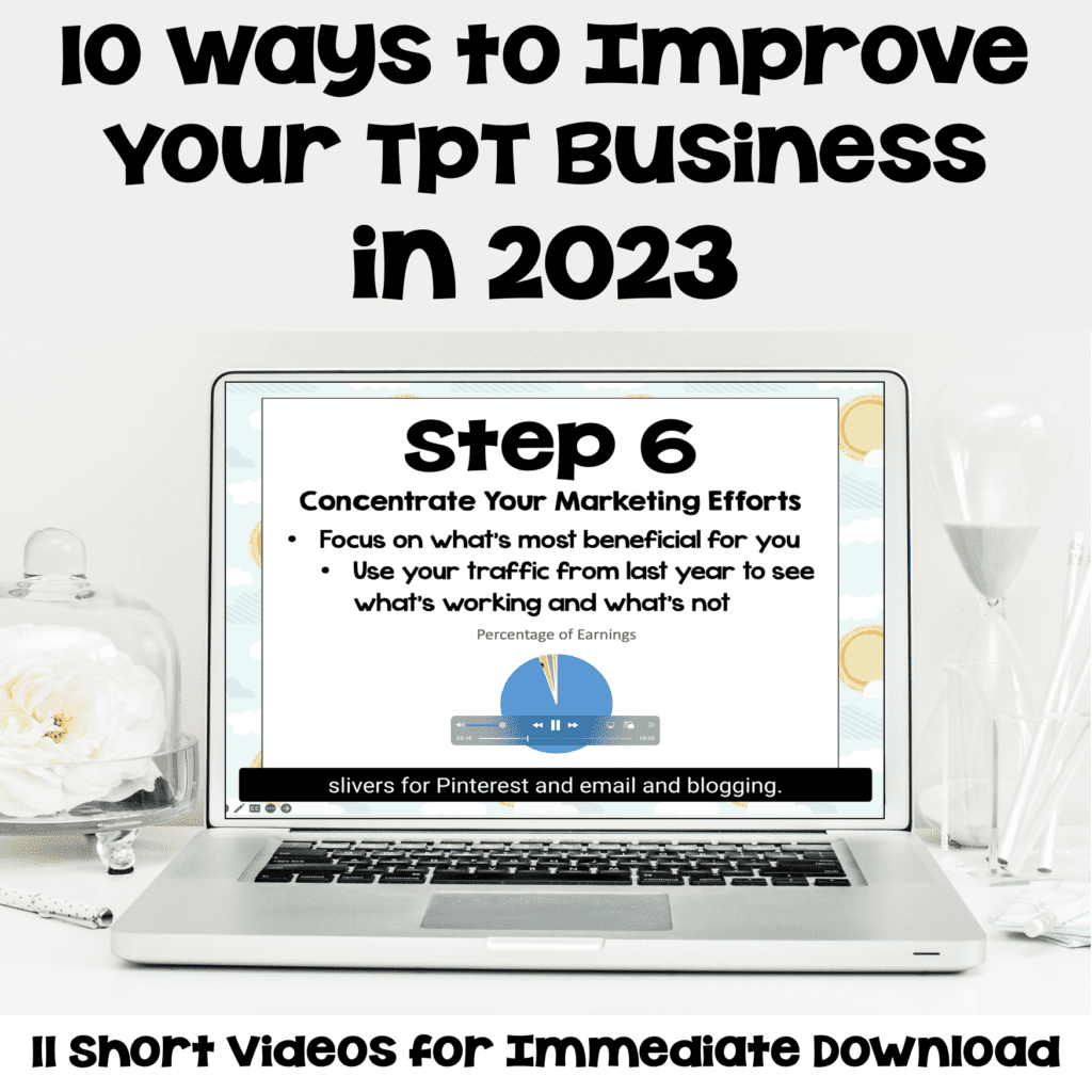 Course on 10 Ways ti Improve Your TpT Business in 2023